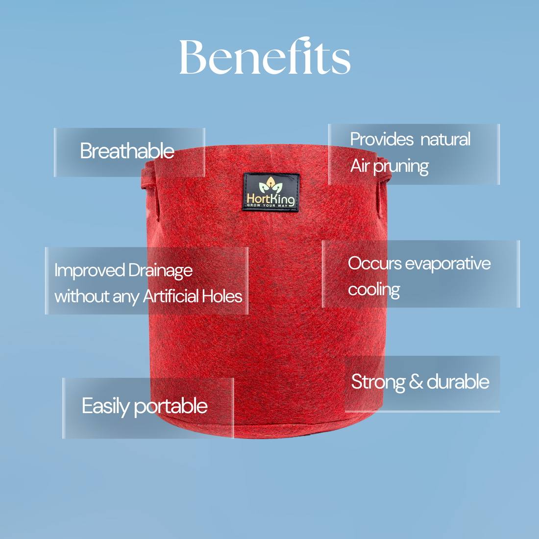 12x12 Inch | 20 Litres Geo Fabric Grow Bag