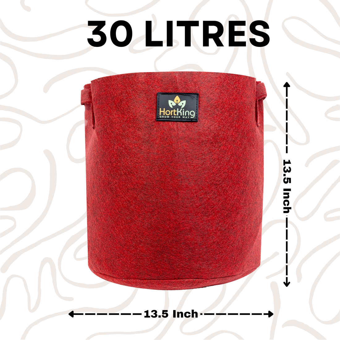 13.5x13.5 Inch | 30 Litres Geo Fabric Grow Bag