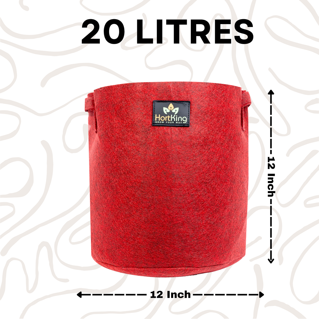 12x12 Inch | 20 Litres Geo Fabric Grow Bag