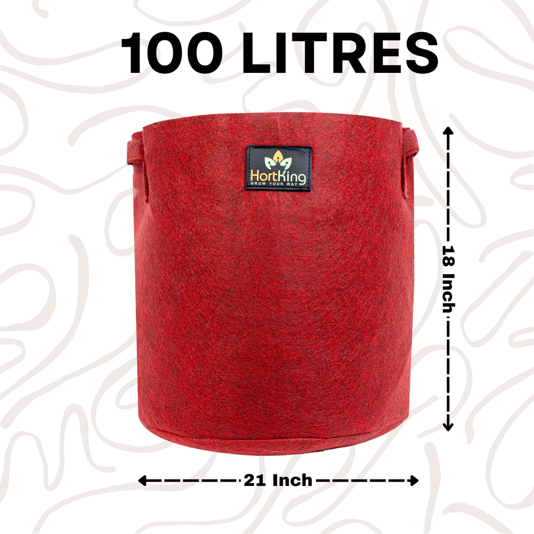 21x18 Inch | 100 Litres Geo Fabric Grow Bag