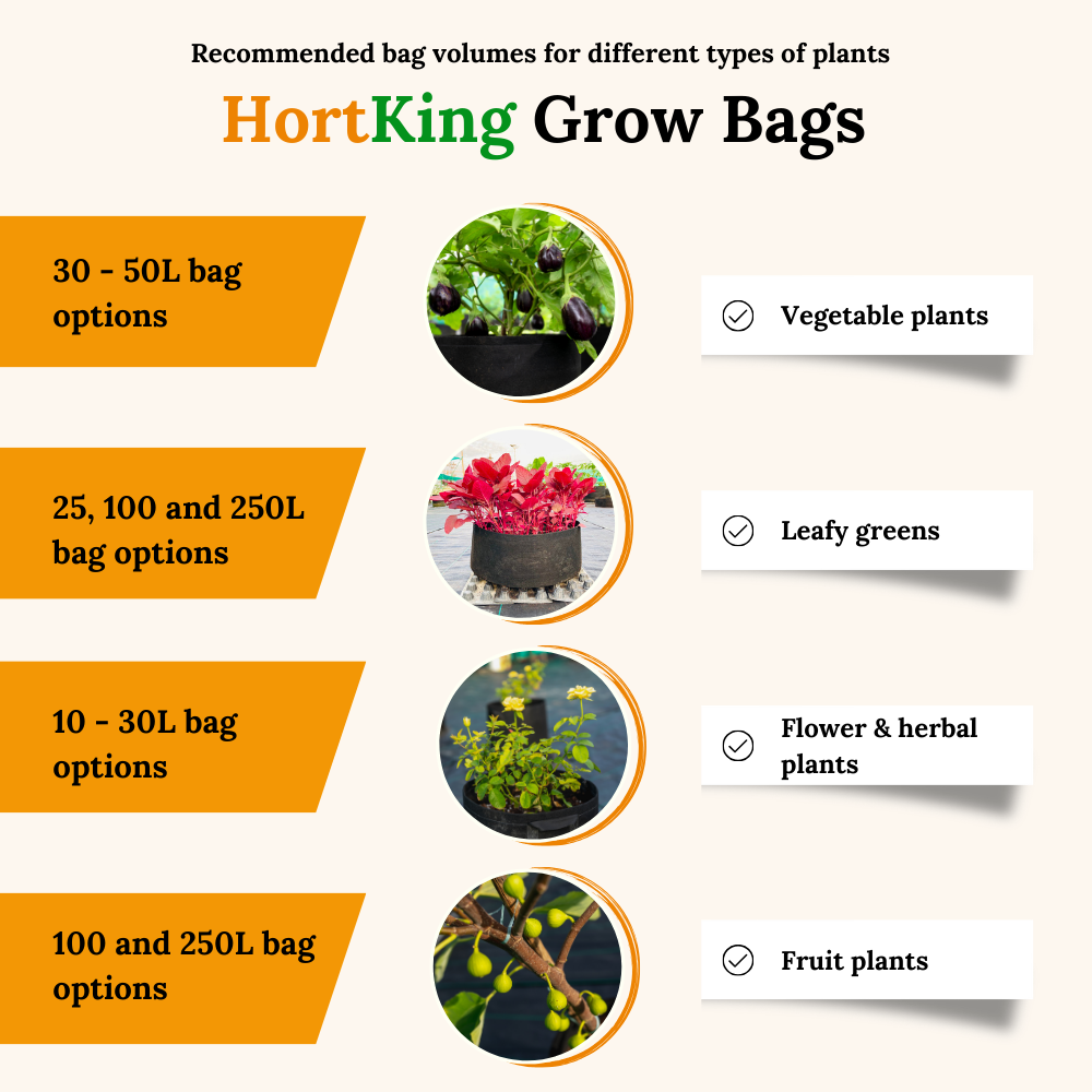 HortKing Fabric Grow Bags for Home Gardeners